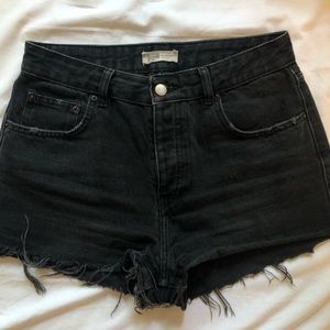 Black zara denim shorts